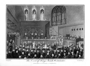 La Cour du Banc des Rois, Westminster, Londres, 1804
