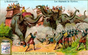 Les éléphants de Pyrrhus, vers 1900
