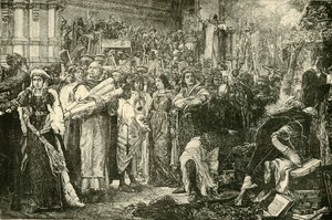 Les Florentins renonçant aux vanités par ordre de Savonarole, 1890 - Unbekannt
