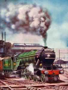 Le Flying Scotsman quittant la gare de Kings Cross, tiré par le No. 2563, 1935-36 - Unbekannt