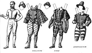 La Galerie du costume britannique : robe portée à la fin du XVIe siècle, vers 1934