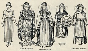 Galerie du costume britannique : La tenue des Danois et des Anglo-Saxons tardifs, vers 1934