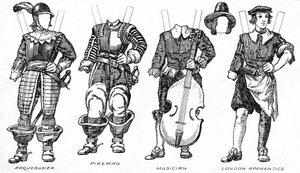 La galerie des costumes historiques : Quelques robes de Cavaliers et Têtes Rondes, vers 1934 - Unbekannt