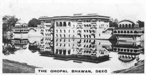 Le Ghopal Bhawan, Deeg, Rajasthan, Inde, vers 1925