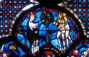 La fenêtre du Bon Samaritain, Cathédrale de Chartres, France, 13e siècle