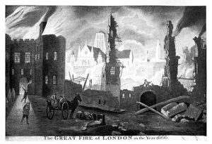 Le Grand Incendie de Londres en 1666, 19e siècle