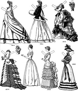 La Grande Galerie du Costume Britannique : Quelques modes féminines de 1843 à 1893, vers 1934