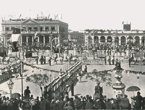 La grande place un jour de fête, Montevideo, Uruguay, 1895 - Unbekannt