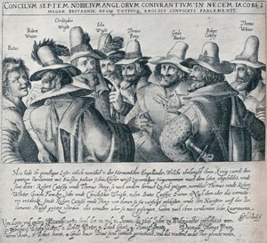 Les conspirateurs de la Conspiration des Poudres et leur serviteur Bates, 1605, 1901 - Unbekannt