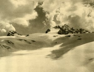Le glacier de Hallstätter, montagnes du Dachstein, Haute-Autriche, vers 1935
