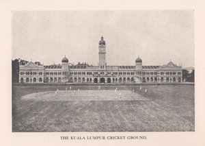 Le terrain de cricket de Kuala Lumpur, Malaisie, 1912