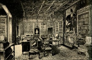 La bibliothèque à Abbotsford, 1882