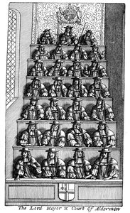 Le Lord Maire et la Cour des Échevins, Londres, 1681