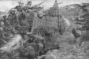 La guerre des Matabele, 1893 : Attaque sur le camp de wagons sur la rivière Imbembezi, 1er novembre 1901 - Unbekannt