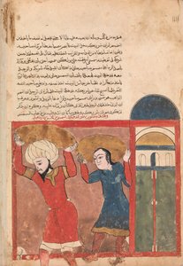 Le marchand et son complice emportent des marchandises, folio d