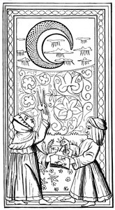 La Lune, carte de tarot, 14ème siècle, 1870 - Unbekannt