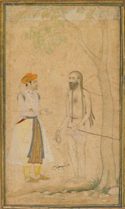 Le prince moghol Parvez et un homme saint - Unbekannt