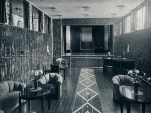 La salle de musique du Palais Stoclet, Bruxelles, Belgique, vers 1914