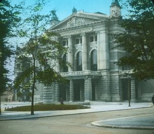Le Théâtre National, Christiania, Oslo, Norvège, fin du 19e-début du 20e siècle