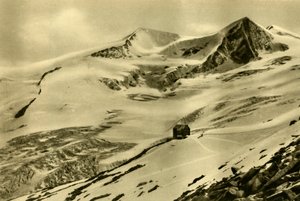 La Neue Prager Hütte, montagne Großvenediger, Tyrol, Autriche, vers 1935
