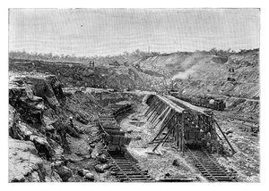 Le canal de Panama en construction, vers 1890 - Unbekannt