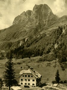 Le col de Plocken dans la chaîne de montagnes des Alpes carniques, Autriche, vers 1935