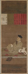 Le poète Kakinomoto no Hitomaro, vers 1300-1350
