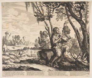 Le fils prodigue gardant les cochons