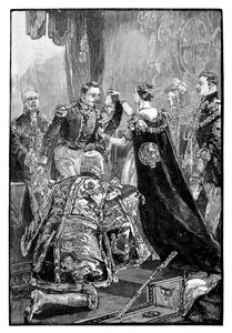 La Reine investissant l