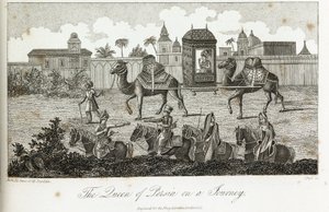 La Reine de Perse portée par des chameaux, vers 1810-1829 - Unbekannt