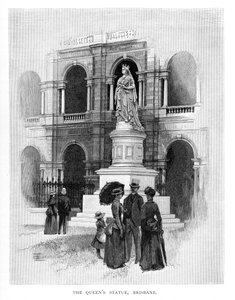 La statue de la reine, Brisbane, Australie, 1886