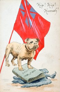 Le Droit précède la Force, carte postale française de la Première Guerre mondiale, 1914-1918