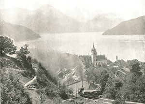 Le chemin de fer du Rigi, Vitznau, Suisse, 1895