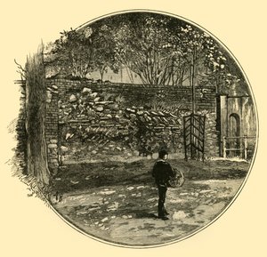 Le mur romain à Dorchester, 1898