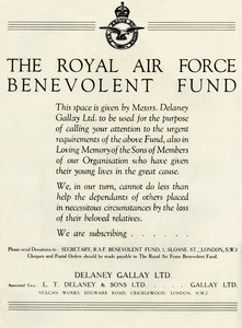 Le Fonds de bienfaisance de la Royal Air Force, 1941 - Unbekannt