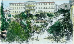 Le Palais Royal, Athènes, Grèce, vers 1890
