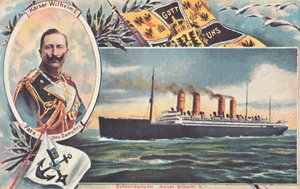 Le SS Kaiser Wilhelm II, vers 1910