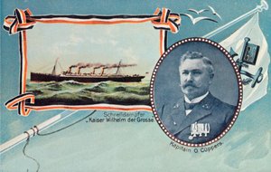 Le SS Kaiser Wilhelm der Grosse et le capitaine Otto Cuppers, vers 1905 - Unbekannt