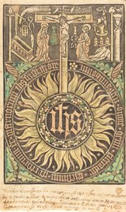 Le Monogramme Sacré avec la Crucifixion et les Symboles de la Passion
