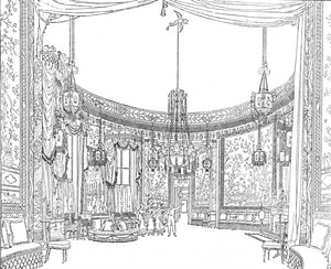 Le Salon, vers 1820. De Nashs Illustrations, 1939