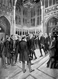 La procession des orateurs, Chambre des communes, Palais de Westminster, Londres, vers 1905