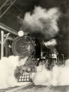Le Sydney Limited quittant la gare de Spencer Street, Melbourne, à 18h, 1935-36