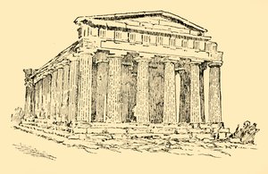 Le temple de la colonie grecque à Agrigente en Sicile, c1930