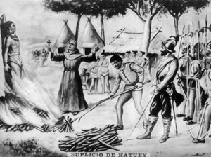 Le supplice de Hatuey, 16ème siècle, années 1920