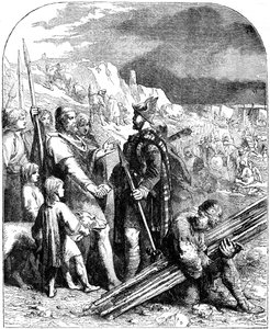 Le traité de paix entre les chefs saxons et le roi britannique
