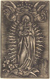 La Vierge couronnée par deux anges - Unbekannt