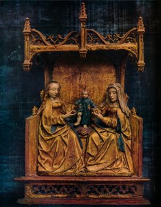 La Vierge et Sainte Anne apprenant au Sauveur enfant à marcher, vers 1470 - Unbekannt