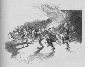 Les guerriers dansaient la danse de guerre, 1902