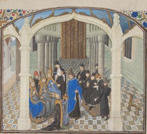 Le couronnement de Baudouin II en 1118. Miniature de l