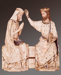 Le couronnement de la Vierge. Sculpture sur ivoire. Anonyme. 12ème siècle. - Unbekannt
